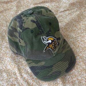 '47 Men's Minnesota Vikings Camo Adjustable Clean Up Hat